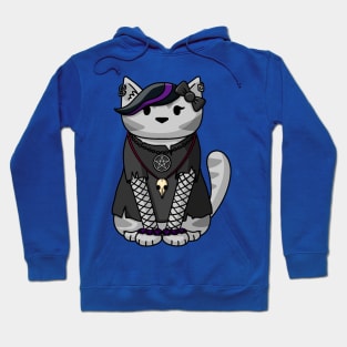 Goth Tabby Cat Hoodie